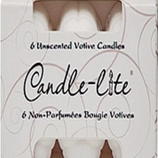 Candle-Lite 1601595 Votive Food Warmer Candle, White Candle, 10 hr Burning Sells in Quantity of 6