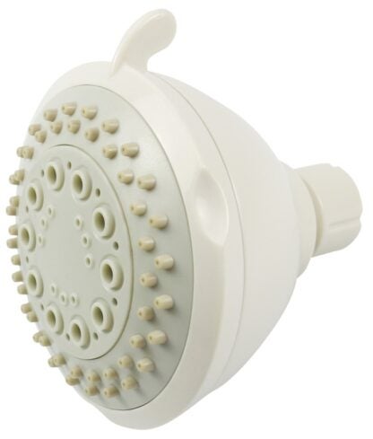 Boston Harbor TS02213WH Shower Head, 1.75 (6.6) 80 gpm (L/MIN) psi, 1/2-14 NPT Connection, Threaded, 3-Spray Function