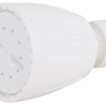 Boston Harbor S1210201WH Shower Head, 1.75 gpm, 1/2-14 NPT Connection, Threaded, ABS, White, 8 in L, 12 in W