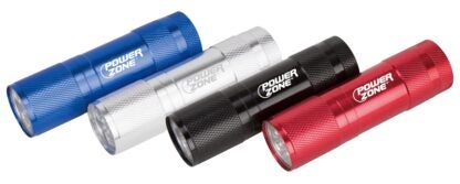 PowerZone LFL215-9T Flashlight, AAA Battery, AAA Battery, LED Lamp, 59, 12 m Beam Distance, 12 hr Run Time Sells in Quantity of 12