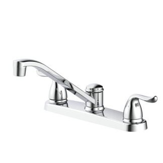 Boston Harbor TOBI22090002CP Kitchen Faucet, 1.8 gpm, 3 -Faucet Hole, Metal/Plastic, Chrome, Deck Mounting