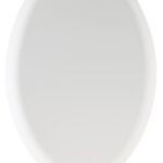 Mayfair 141EC-000 Toilet Seat, Elongated, Wood, White, Twist Hinge