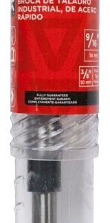 Task T80916 Silver and Deming Drill Bit, 9/16 in Dia, 6 in OAL, 3/8 in Dia Shank, Reduced Shank