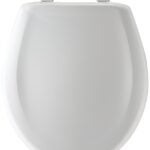 Mayfair 87SLOW-000 Toilet Seat, Round, Plastic, White