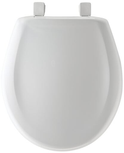 Mayfair 87SLOW-000 Toilet Seat, Round, Plastic, White