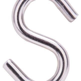 ProSource LR379 S-Hook, 289 lb Working Load, 19/64 in Dia Wire, Stainless Steel, Stainless Steel Sells in Quantity of 10