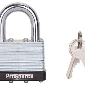 ProSource HD00038-3L Padlock, Standard Shackle, 11/32 in Dia Shackle, 1-1/2 in H Shackle, Steel Shackle, Steel Body