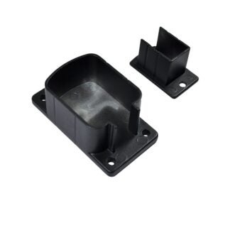 Regal WB-TB Wall Bracket, Top and Bottom, Aluminum, Textured Black, Powder-Coated, For: Top and Bottom Rails