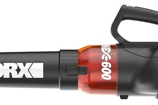 Worx WG520 Electric Leaf Blower, 12 A, 120 V, 320, 600 cfm Air, Black/Orange