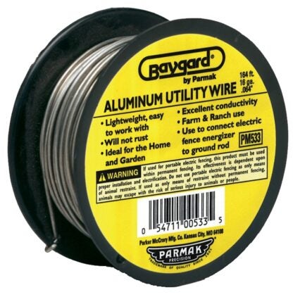 Parmak 533 Electric Fence Wire, 16 ga Wire, Aluminum Conductor, 164 ft L