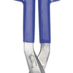 IRWIN 22010 Tinner Snip, 10 in OAL, 2 in L Cut, Curved, Straight Cut, Steel Blade, Double-Dipped Handle, Blue Handle