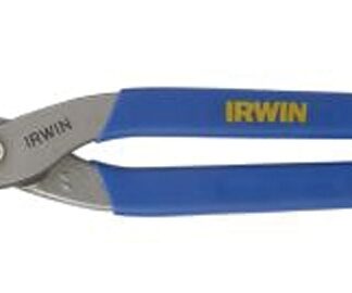 IRWIN 23012 Tinner Snip, 12-3/4 in OAL, 2-3/4 in L Cut, Curved, Straight Cut, Steel Blade, Double-Dipped Handle