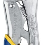 Irwin Vise-Grip IRHT82580 Locking Plier with Wire Cutter, 7 in OAL, 1-1/2 in Jaw Opening, Silver Handle, 3/8 in W Jaw