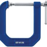 IRWIN 225123 C-Clamp, 900 lb Clamping, 2 in Max Opening Size, 3-1/2 in D Throat, Steel Body, Blue Body