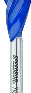 IRWIN SPEEDBOR 3041005 Auger Boring Bit, 7/8 in Dia, 6 in OAL, Tapered Flute, 3-Flute, 1/4 in Dia Shank