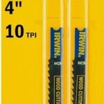 IRWIN 3071410 Jig Saw Blade, 4 in L, 10 TPI