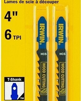 IRWIN 3072406 Jig Saw Blade, 4 in L, 6 TPI