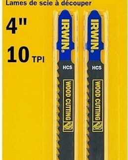 IRWIN 3072410 Jig Saw Blade, 4 in L, 10 TPI