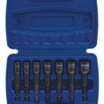 IRWIN POWER-GRIP 394100 Bolt Extractor Set, 7-Piece, HCS, Black Oxide, Specifications: Reverse Spiral Flute