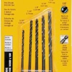 IRWIN 4935642 Jobber Length Drill Bit Set, Heavy-Duty, 5-Piece, Steel, Black Oxide