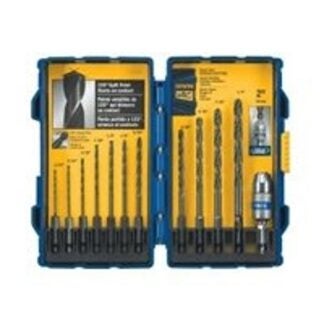 IRWIN 4935643 Impact Ready Drill Bit Set, 12-Piece, HSS, Black Oxide