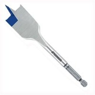 IRWIN 87916 Spade Drill Bit, 1 in Dia, 4 in OAL, Flat Flute, 1/4 in Dia Shank, Hex Shank