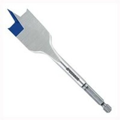 IRWIN 87920 Spade Drill Bit, 1-1/4 in Dia, 4 in OAL, Flat Flute, 1/4 in Dia Shank, Hex Shank