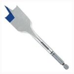 IRWIN 87924 Spade Drill Bit, 1-1/2 in Dia, 4 in OAL, Flat Flute, 1/4 in Dia Shank, Hex Shank