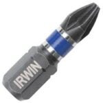 Irwin 1837377 Power Bit, #2 Drive, Phillips Drive, 1/4 in Shank, Hex Shank, 1 in L, S2 Steel