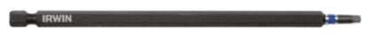 IRWIN 1837483 Power Bit, #2 Drive, Square Recess Drive, 1/4 in Shank, Hex Shank, 6 in L, S2 Steel