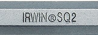 IRWIN 93205 Power Bit, #2 Drive, Square Recess Drive, 1/4 in Shank, Hex Shank, 2 in L, High-Grade S2 Tool Steel