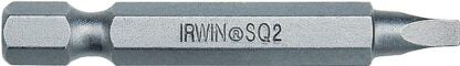 IRWIN 93205 Power Bit, #2 Drive, Square Recess Drive, 1/4 in Shank, Hex Shank, 2 in L, High-Grade S2 Tool Steel