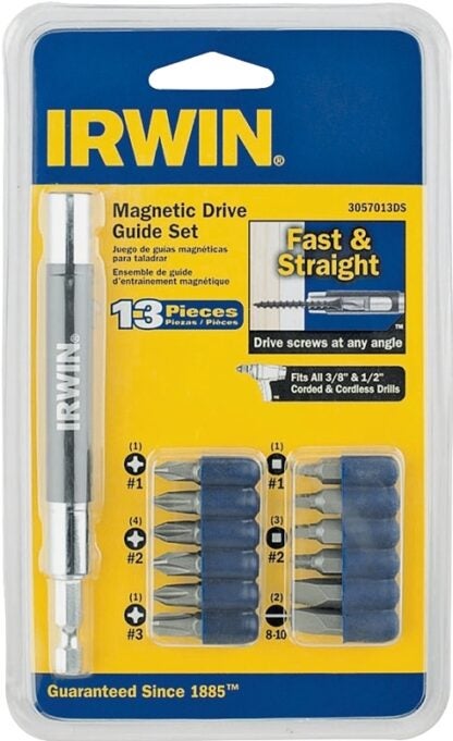 Irwin 3057013DS Magnetic Drive Set, 13 Pieces, Steel