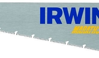 IRWIN 2011204 Coarse Cut Saw, 20 in L Blade, 9 TPI, Steel Blade, Cushion-Grip Handle, Hardwood/Rubber Handle