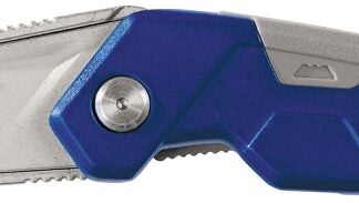 IRWIN 1858319 Utility Knife, 2-1/2 in L Blade, Bi-Metal Blade, Straight Handle, Blue Handle