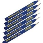 IRWIN 66301 Carpenter Pencil, Blue, 7 in L, Wood Barrel Sells in Quantity of 12