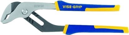 IRWIN 2078510 Groove Joint Plier, 10 in OAL, 2 in Jaw Opening, Blue/Yellow Handle, Cushion-Grip Handle