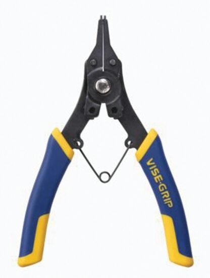 IRWIN 2078900 Snap Ring Plier, 6-1/2 in OAL, Blue/Yellow Handle, ProTouch Grip Handle