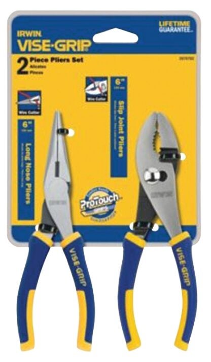 IRWIN 2078702 Plier Set, Nickel Chromium Steel, Blue/Yellow