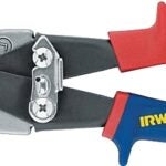 IRWIN 2073112 Aviation Snip, 10 in OAL, 1-5/16 in L Cut, Right Cut, Steel Blade, Double-Dipped Handle, Red Handle