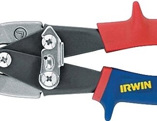 IRWIN 2073112 Aviation Snip, 10 in OAL, 1-5/16 in L Cut, Right Cut, Steel Blade, Double-Dipped Handle, Red Handle