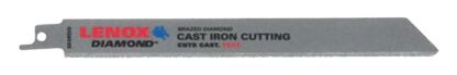 Lenox Diamond 10833800RDG Reciprocating Saw Blade, 3/4 in W, 8 in L, Diamond Cutting Edge