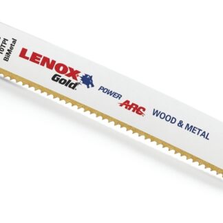 Lenox Gold 21064610GR Reciprocating Saw Blade, 3/4 in W, 6 in L, 10 TPI, HSS Cutting Edge