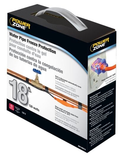 PowerZone ORPHC12618 Pipe Heat Tape, 18 L