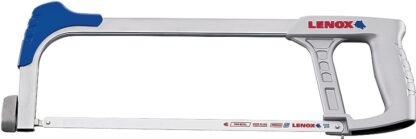 Lenox 1213188300 Hacksaw Frame, 12 in L Blade, 24 TPI, Steel Blade, 4 in D Throat, Ergonomic Handle, Zinc Handle