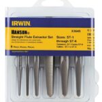 IRWIN 53635 Screw Extractor Set, 5-Piece, Steel, Specifications: Straight Flute