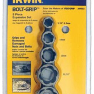 IRWIN Bolt-Grip 394002 Expansion Set, 5-Piece, HCS, Specifications: Reverse Spiral Flute