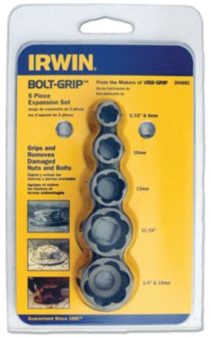 IRWIN Bolt-Grip 394002 Expansion Set, 5-Piece, HCS, Specifications: Reverse Spiral Flute