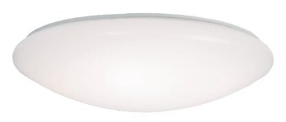 Metalux FM15WRCCR Round Flush Mount Ceiling Light, 120 V, 21.3 W, LED Lamp, 1600 Lumens Lumens, Steel Fixture