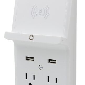 PowerZone ORPBUWC01 Outlet Tap, 2.5 A, 2-USB Port, 2-Outlet, White